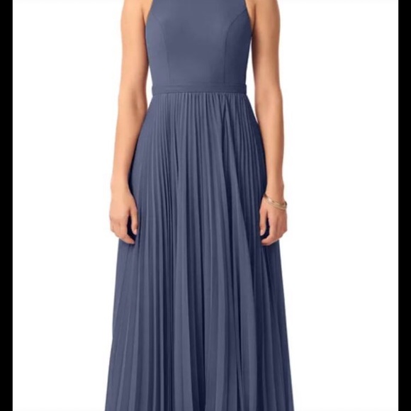 Azazie Bridesmaid Dress with pockets - Stormy Blue size 0 - Picture 4 of 6